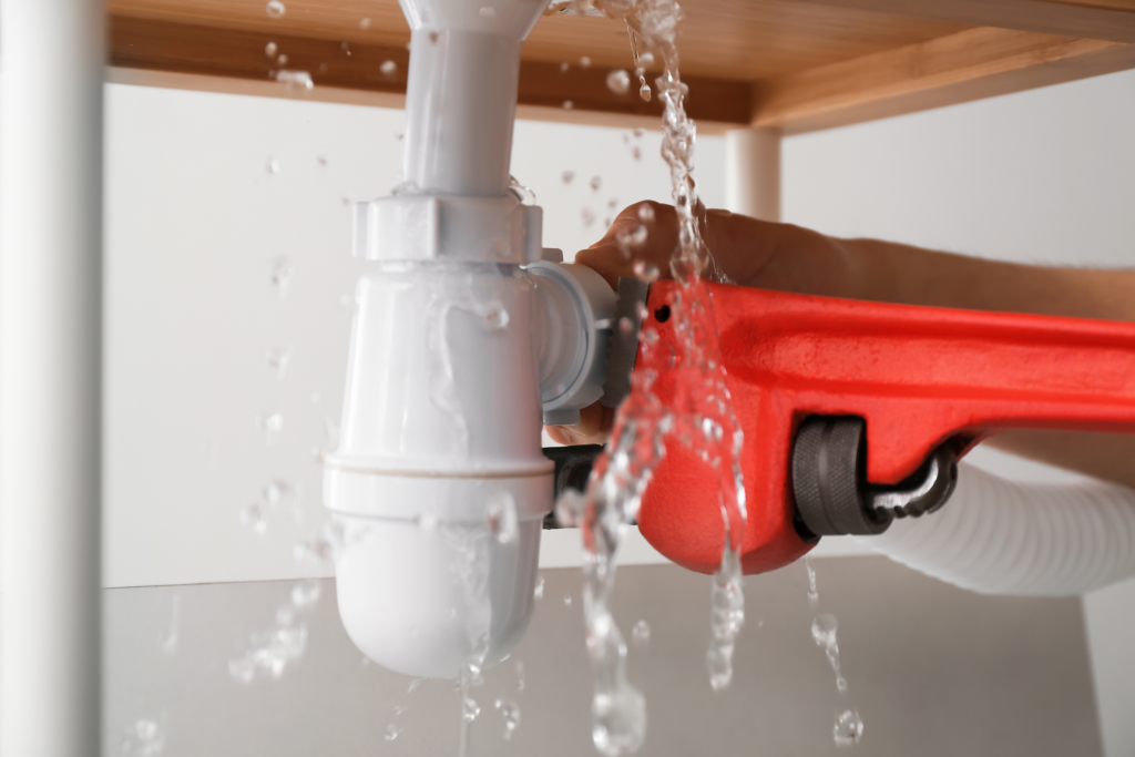 burst pipes in property